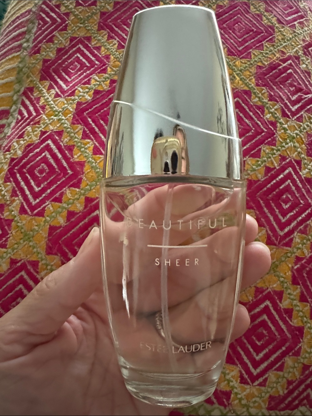 Estee Lauder Beautiful Sheer - Clear Bottle with Silver Cap